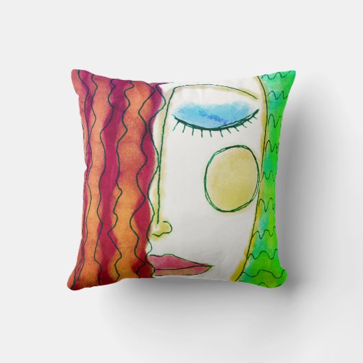 オリジナル絵画抽象芸術 クッション (裏面)
