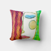 オリジナル絵画抽象芸術 クッション (正面)