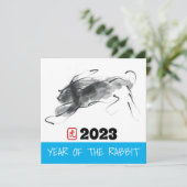 オリジナル絵画 卯年誕生日スクエアカード カード (スタンド正面)