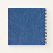 オリジナル織物ブルーファッションジャンデニム ノートブック (裏面)