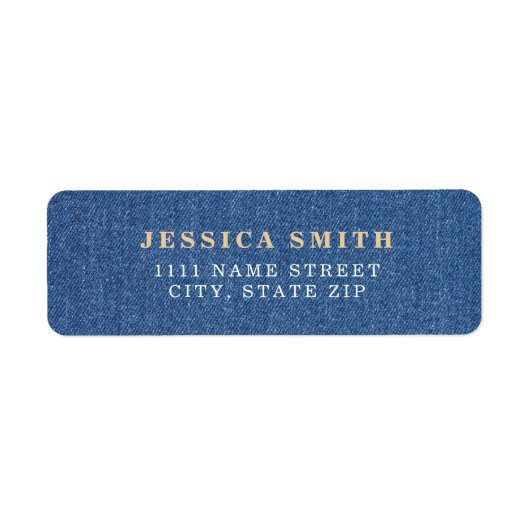 オリジナル織物ブルーファッションジャンデニム ラベル (正面)