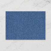 オリジナル織物ブルーファッションジャンデニム 名刺 (正面)