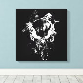 オリジナル美術#3白黒 キャンバスプリント (インサイチュ (ウッドフロア))