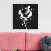 オリジナル美術#3白黒 キャンバスプリント (インサイチュ (リビング))