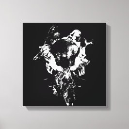 オリジナル美術#3白黒 キャンバスプリント