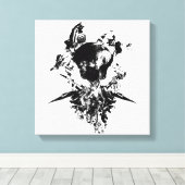 オリジナル美術#3白黒 キャンバスプリント (インサイチュ (ウッドフロア))