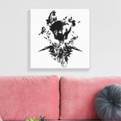 オリジナル美術#3白黒 キャンバスプリント (インサイチュ (リビング))