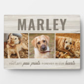 オリジナル肉球プリントペットメモリアルフォトコラージュ フォトプラーク (正面)