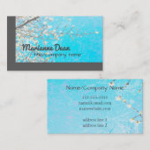 オリジナル自然アート事業の青と灰色 名刺 (正面/裏面)