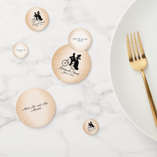 オリジナル自転車ピンク結婚式の紙吹雪 コンフェッティ (グループ)