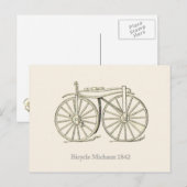 オリジナル自転車 ミショー 1842年 フランス製 ポストカード (正面/裏面)
