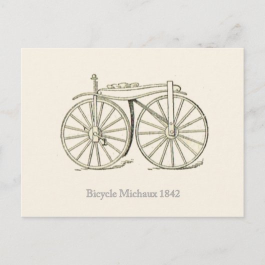 オリジナル自転車 ミショー 1842年 フランス製 ポストカード (正面)