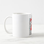 オリジナル色数値pi日の数学記号 コーヒーマグカップ (左)