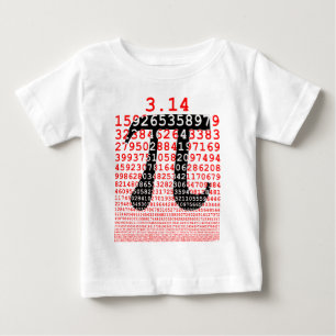 オリジナル色数値pi日の数学記号 ベビーTシャツ