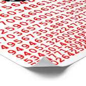 オリジナル色数値pi日の数学記号 ポスター (角)