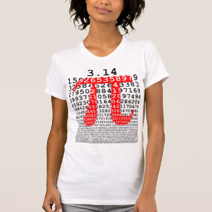 オリジナル色数値pi日の数学記号 tシャツ