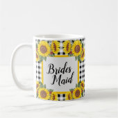 オリジナル花嫁の仲間 マグカップ ギンガム & ヒマワリ (左)