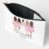 オリジナル花嫁カスタム名ギフト アクセサリーポーチ (見開き)