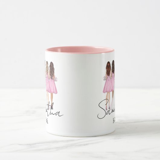 オリジナル花嫁カスタム名前ギフトマグ マグカップ (中央)