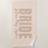 オリジナル花嫁  | 将来のミセス・ネーム ギフト ビーチタオル (正面)