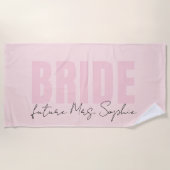 オリジナル花嫁 | 将来のMrs. カスタムネーム ビーチタオル (正面)