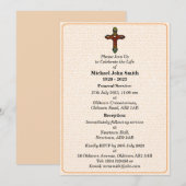 オリジナル葬儀 レインボー十字架式典 招待状 (正面/裏面)