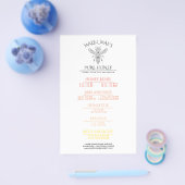 オリジナル蜂蜜メニュー チラシ (シングル)