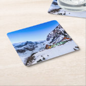 オリジナル角形コースター マライエスティ、ブチェギ山 スクエアペーパーコースター (アングル)