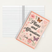 オリジナル計画とアファメーション ノートブック ギフト (内側)