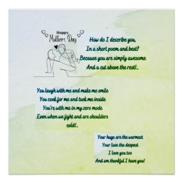 オリジナル詩を書く母の日 ポスター