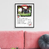 オリジナル詩ペット記念猫写真 キャンバスプリント (インサイチュ (リビング))