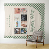 オリジナル誕生日パーティーフォトコラージュバナー タペストリー (インサイチュ(横))