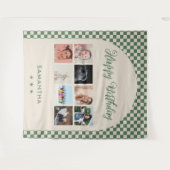 オリジナル誕生日パーティーフォトコラージュバナー タペストリー (正面(横))