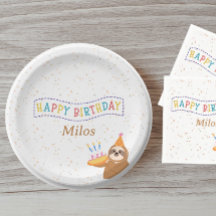 オリジナル誕生日プレート スロースパーティーデザイン