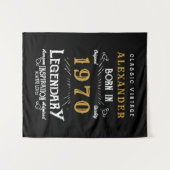 オリジナル誕生日1970 あなたの名前を入力して レジェンダリー タペストリー (正面(横))