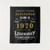 オリジナル誕生日1970 あなたの名前を入力して レジェンダリー タペストリー (正面)