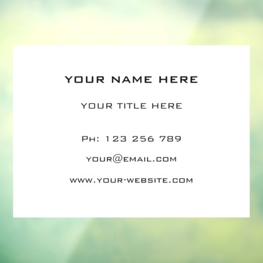 オリジナル販促ビジネス窓用シールテンプレート ウィンドウサイン (シート3)