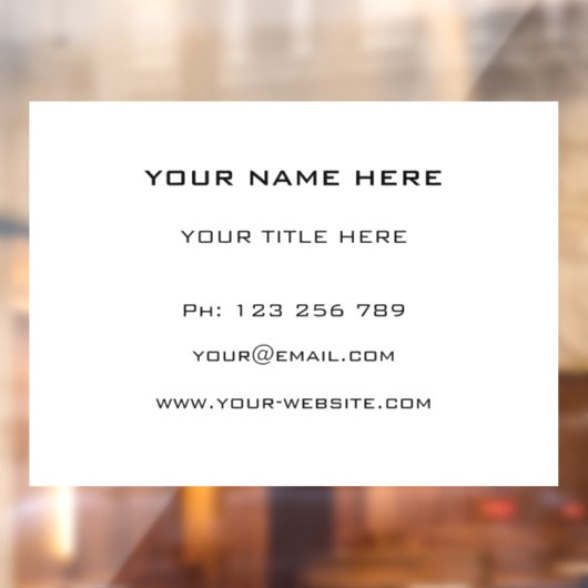 オリジナル販促ビジネス窓用シールテンプレート ウィンドウサイン (シート2)