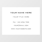 オリジナル販促ビジネス窓用シールテンプレート ウィンドウサイン (シート)