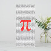 オリジナル赤数値π日数学記号 (スタンド正面)