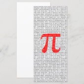 オリジナル赤数値π日数学記号 (正面/裏面)