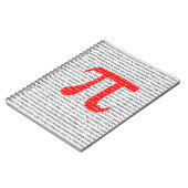 オリジナル赤数値π日数学記号 ノートブック (左側)