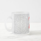 オリジナル赤数値π日数学記号 フロストグラスマグカップ (左)