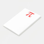 オリジナル赤数値π日数学記号 ポストイット (アングル)