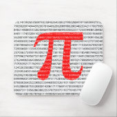 オリジナル赤数値π日数学記号 マウスパッド (マウス)