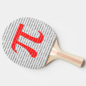 オリジナル赤数値π日数学記号 卓球ラケット (横)