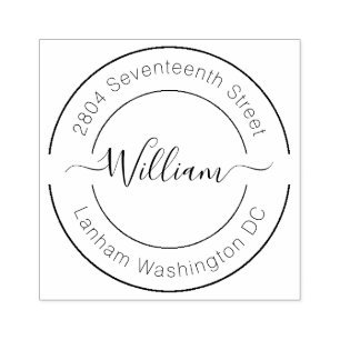 オリジナル返信先住所 モダンカリグラフィーを作成 ラバースタンプ