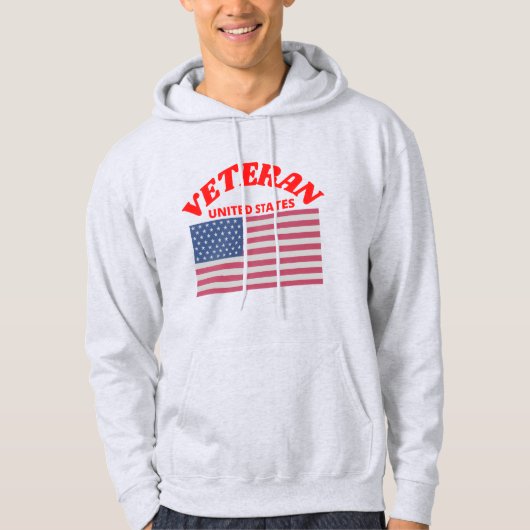 オリジナル退役軍人アメリカ国旗 – 早売り パーカ (正面)
