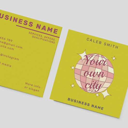 オリジナル都市名入りモダン名刺 スクエア名刺
