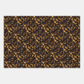 オリジナル金ゴールドとブラウンTortoisehellシームレス担当者 ラッピングペーパーシート (正面)